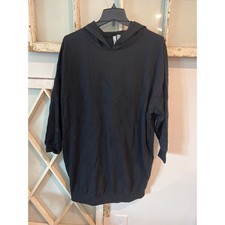 ASOS size 6 oversized black hoodie top or mini dress with pockets 