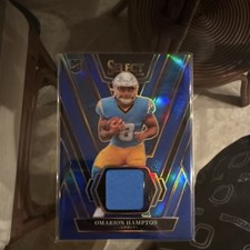 Panini 2025 Select Omarion Hampton Rookie Swatches Prizm #RSW-OHN Chargers