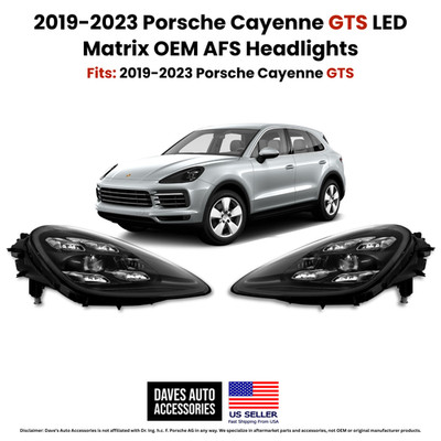 OEM 2019-2023 Cayenne GTS LED Matrix AFS Headlights L R Pair