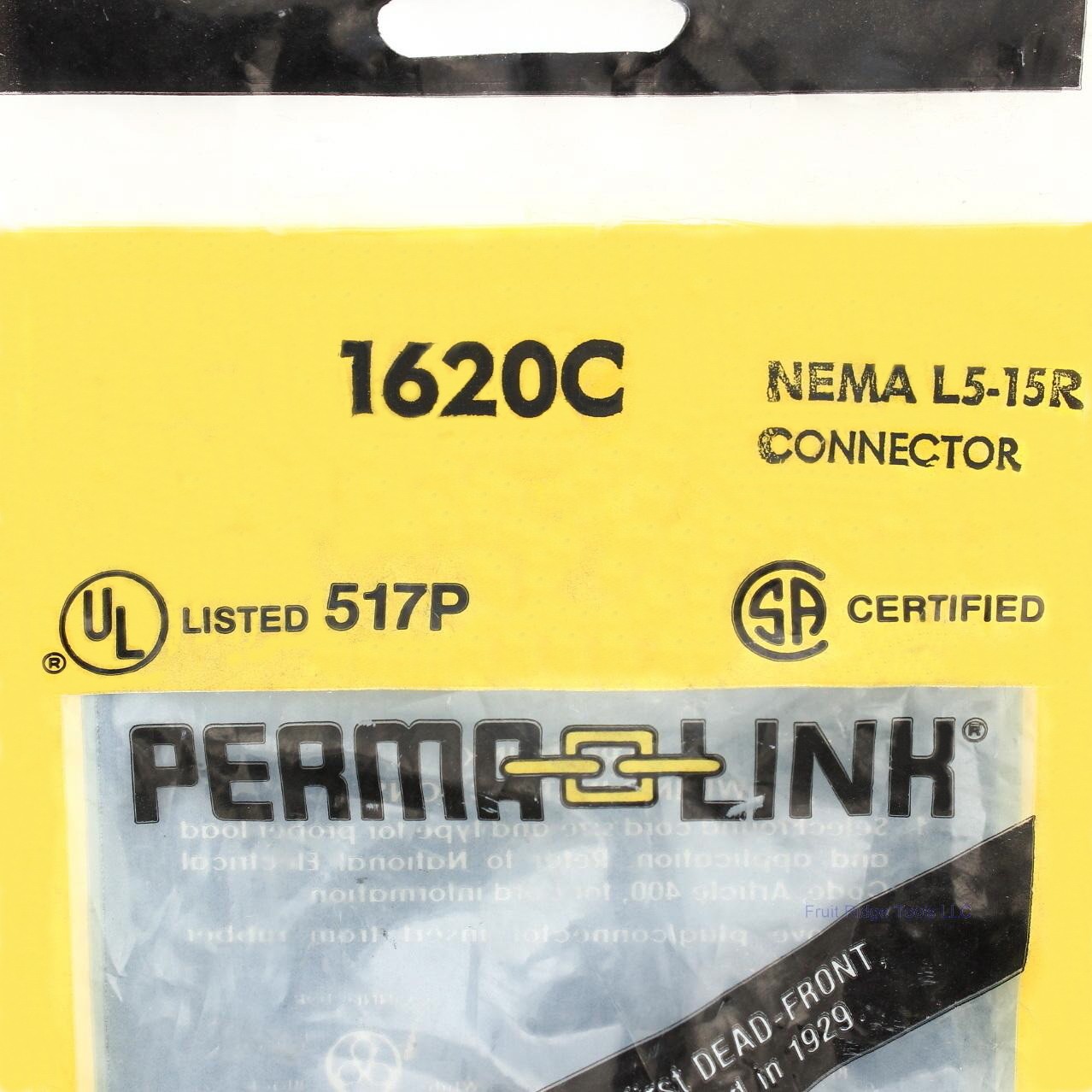 Ericson Perma-Link 1620-C L5-15R 2-Pole 3-Wire Twist Turn Lock Blade Connector