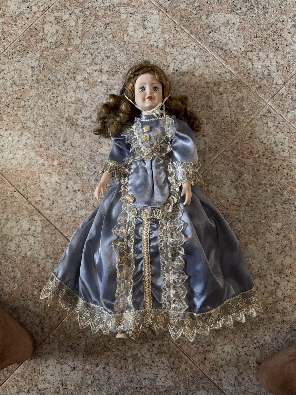 Bambola In Porcellana In Perfetto Stato Bambola Da Collezione Vintage