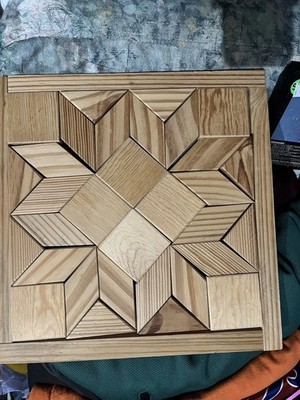 32 Piece Tangram - Wooden Brainteaser Puzzle 11 x11  Board 2.75 -3.5  Pieces