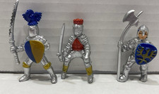 Safari Ltd Miniature Medieval Knights Lot Of 3 Pewter Miniature Figures