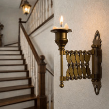 1PC Retractable Candle Holder Metal Candle Holder Wall-Mounted Candlestick