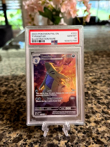 Pokemon Paldea Evolved Tyranitar 222/193 Illustration Rare - PSA 10