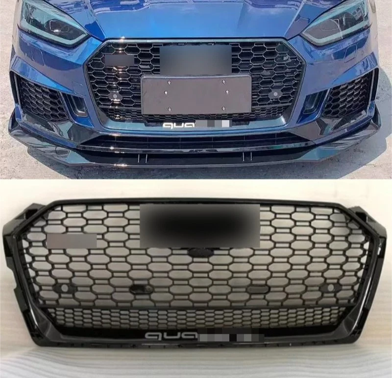 Parachoques de malla negra para Audi 2017-2020 A5 S5 RS5 B9 estilo parrilla Foto 4 de 4