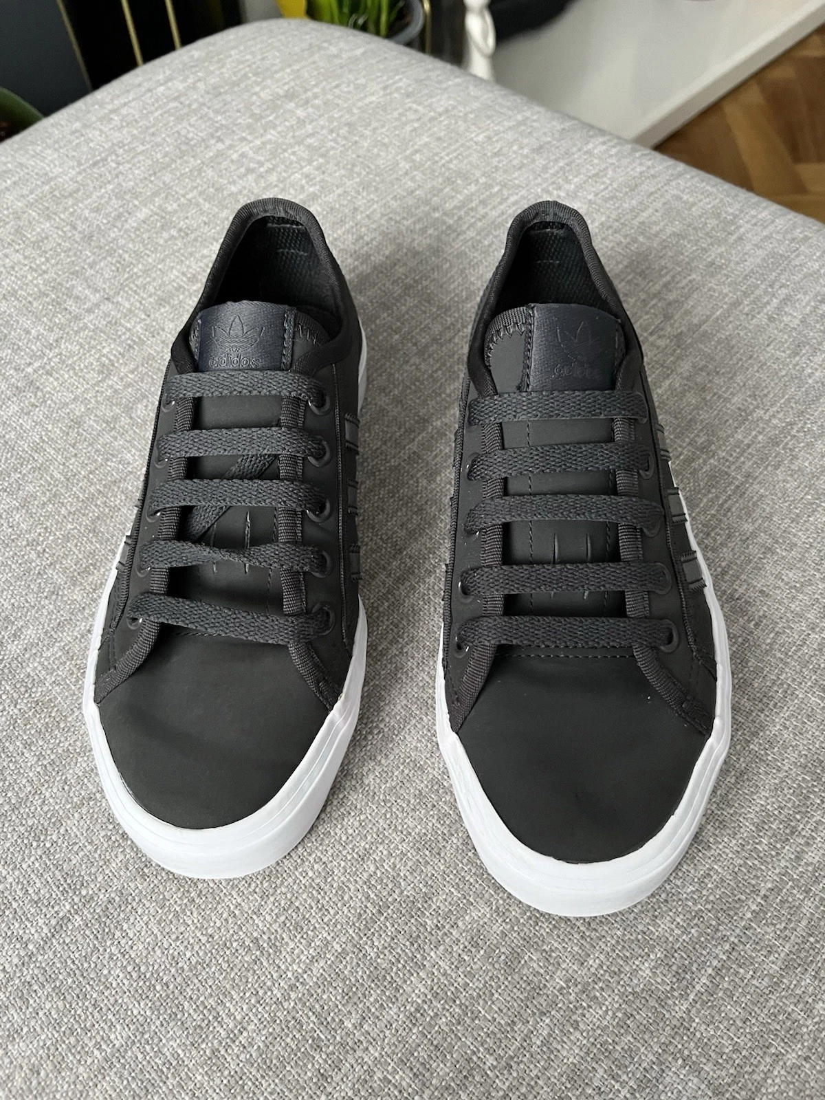 Adidas Ortholite Scarpe da ginnastica basse stringate unisex antracite per bambini taglia UK 3