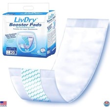 Incontinence Booster Pads for Adults, Extra Comfort, Disposable, 20 Count