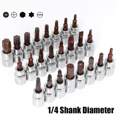 1/4'' Socket Bit Adapter Impact Drill Torx / Phillips / Hex / Slotted / Pozi - S2