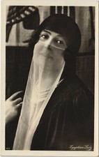 PC EGYPT, EGYPTIAN LADY, VINTAGE REAL PHOTO POSTCARD (B34577)