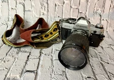 Vintage Canon AE-1 Program Camera W/ Strap W/ Soligor 35-140mm Zoom&macro Lens