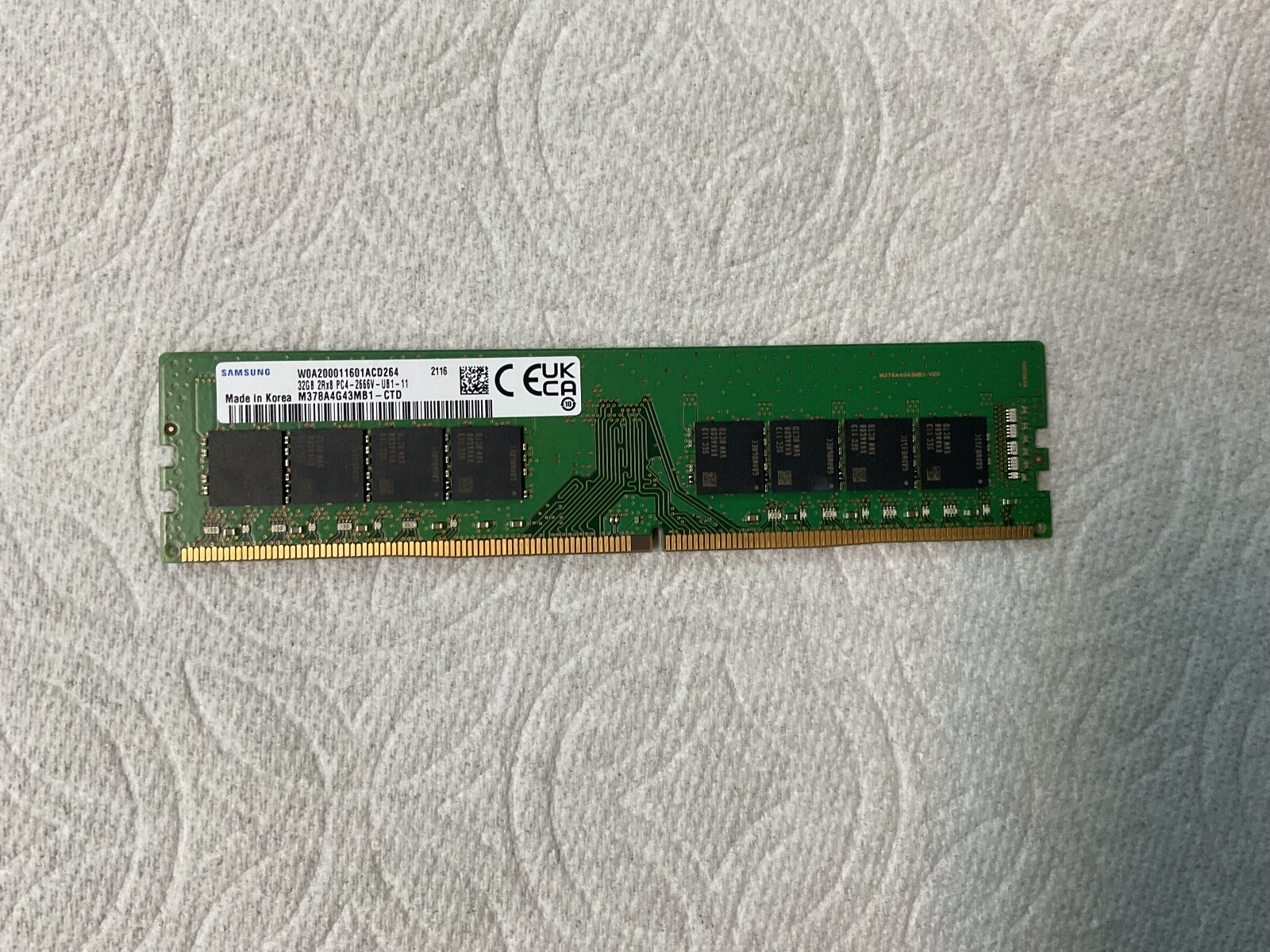 32GB 2Rx8 PC4-21300 (DDR4-2666) UDIMM SAMSUNG M378A4G43MB1-CTD | eBay