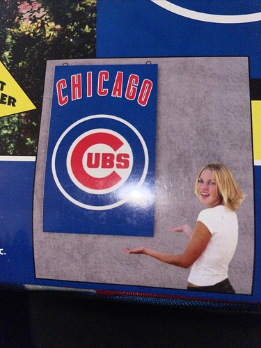 Chicago Cubs Applique & Embroidered 2 Sided Flag 44 X 28 New Sealed - 第 4/5 張圖片