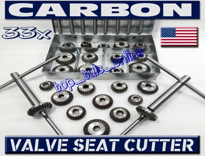 12x HIGH CARBON STEEL VALVE SEAT CUTTER 1 CARBIDE TIPPED HARD SEAT CUTTER
