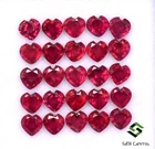 8.86 CTS Natural Ruby Heart Shape Cut 4x4 mm Lot 25 Pcs Calibrated Loose Gems GF