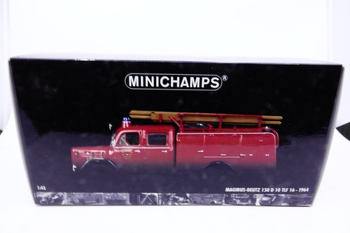 4363 ▶ MINICHAMPS Magirus Deutz 150 D TLF 16 - 1964 confezione originale - Foto 6 di 6
