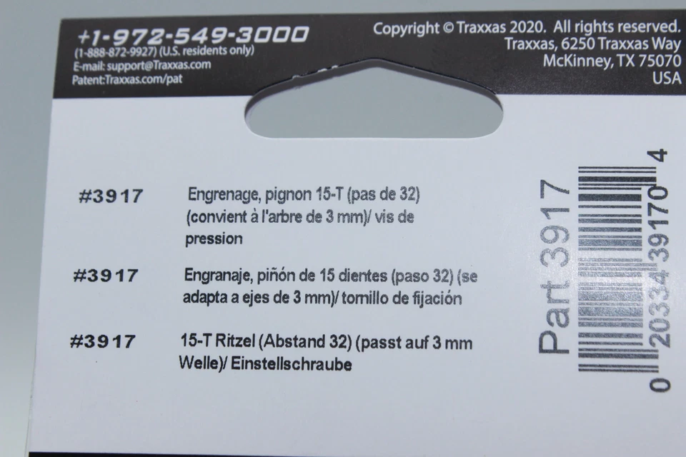 Traxxas TRX 3917 Motorritzel 32 dp 15 Zähne Slash 4x4 Rustler 4x4 VXL NEU OVP - Bild 3 von 4