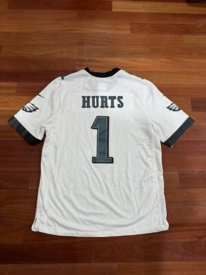 Nike Jalen Hurts Philadelphia Eagles Super Bowl Jersey White Size