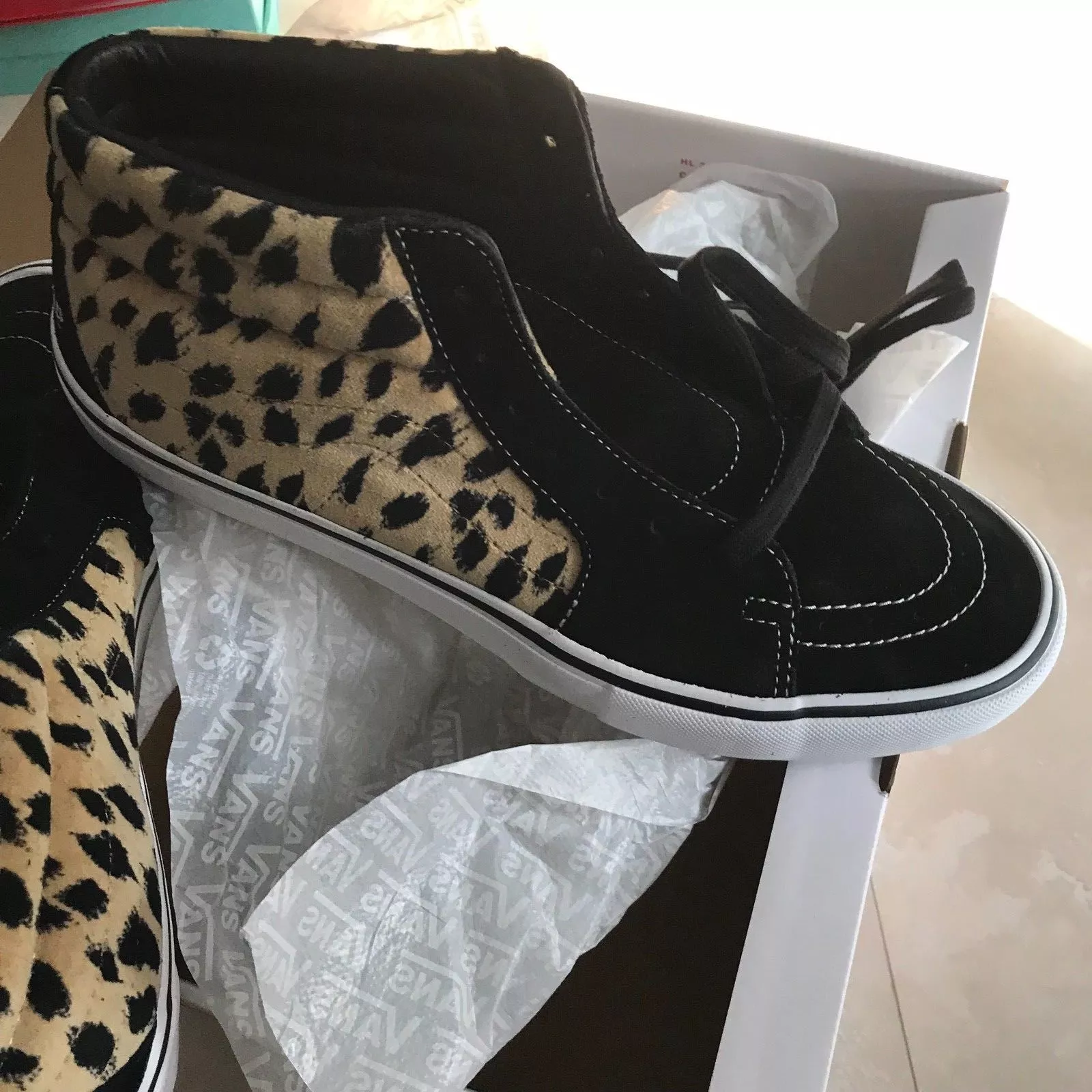 BASKETS Supreme VANS Mid Pro guépard noir taille 10 NEUF SKATEBOARD MARK GONZALES