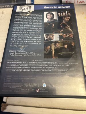 The Social Network DVD Movie Jesse Eisenberg, Andrew Garfield