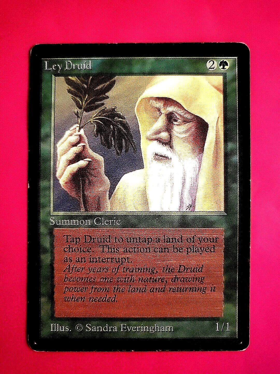 MTG 21P - LP LEY DRUID - LIMITED EDITION BETA #206 - MAGIC THE GATHERING