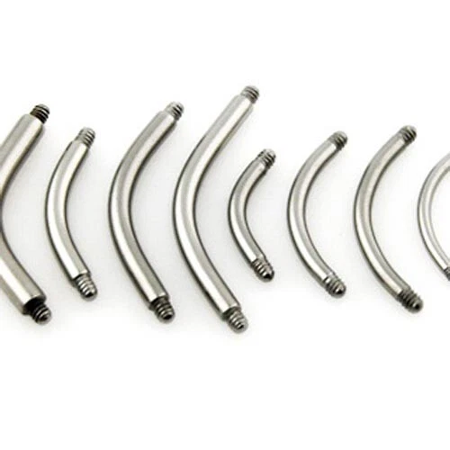 Piercing Replacement Banana Surgical Steel Barbell Curved Thread Stud Z349 - Image 1 of 1