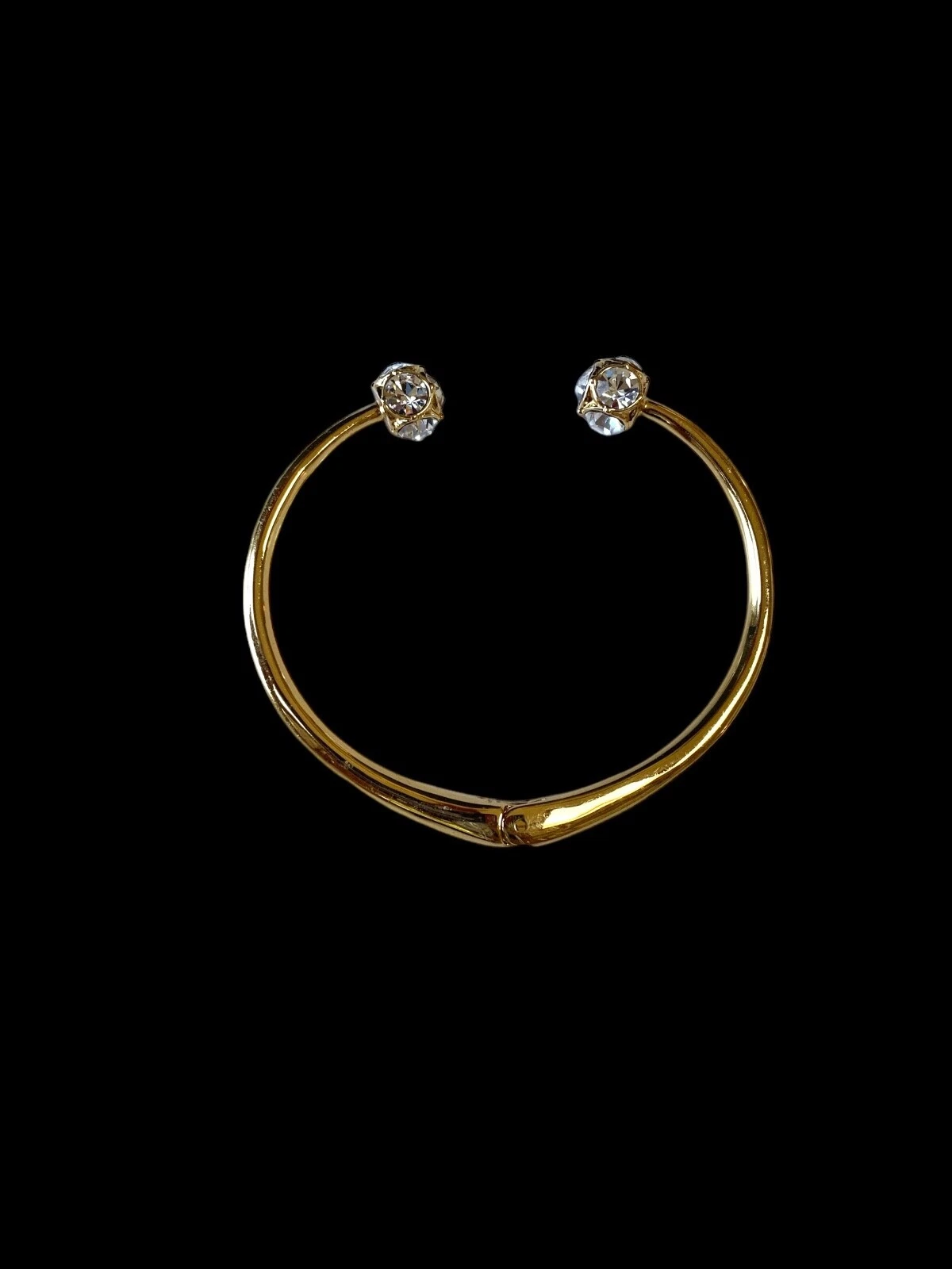 Bracciale Kate Spade tono oro lucido strass trasparenti delicato con cerniera