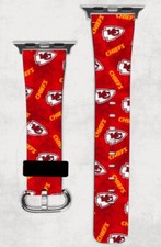 Kansas City Chiefs Apple Watch Band NEW 38/40/41  42/44/45 NFL Football KC