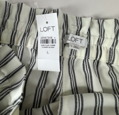 Short Rayé Loft Outlet Taille XL - Haute Taille, élastiqué, Neuf Avec étiquettes (NWT)