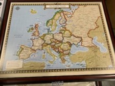 CUSTOM DESCRIPTION WORLD Europe TRAVEL MAP FRAME WOOD "Amish Community"