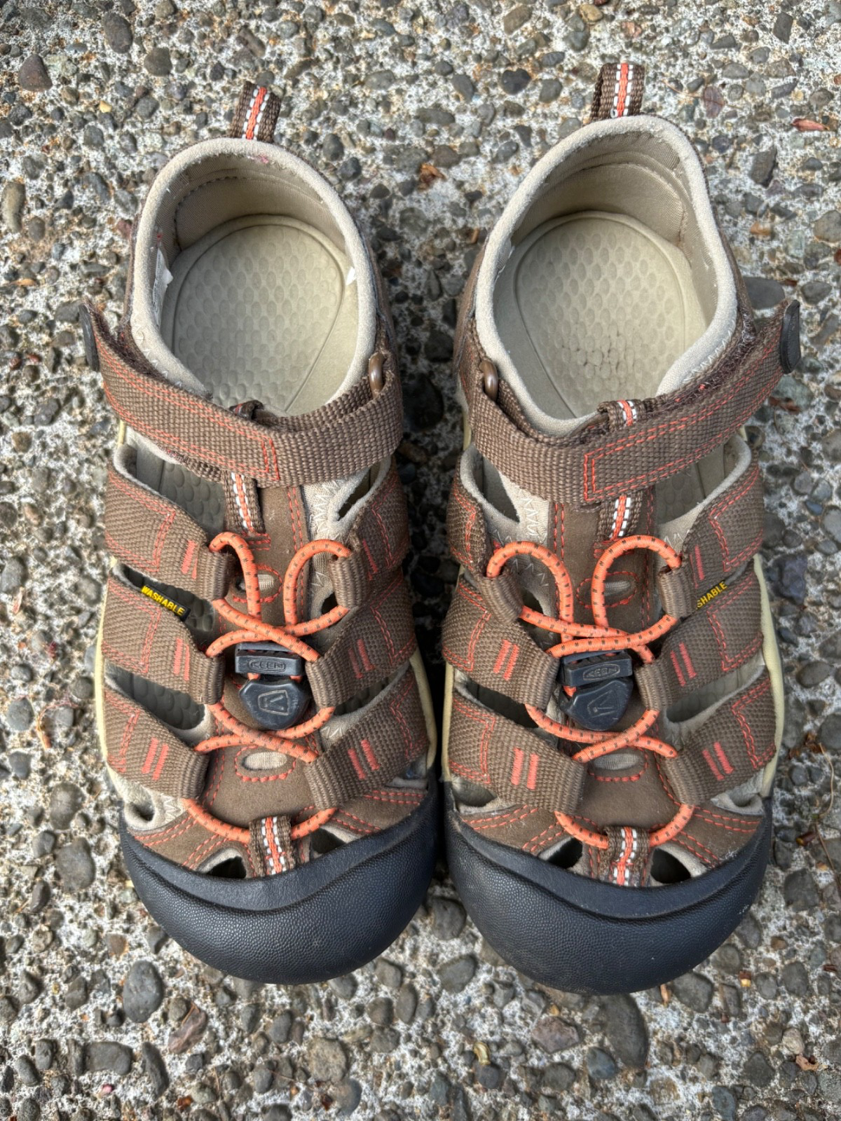 Sandali Keen Newport giovani taglia 3 marroni lavabili escursionismo sport gancio e passante