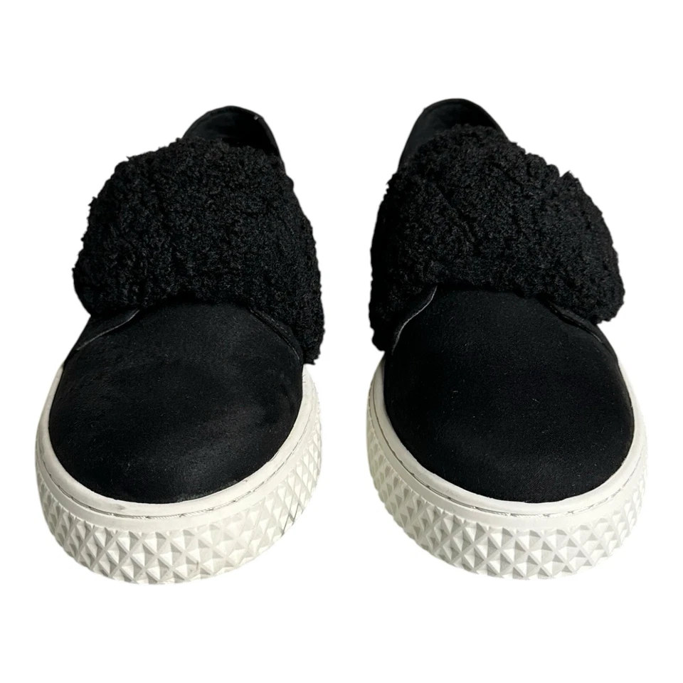 Acogedora Zapatilla Deportiva Aerosoles Ebbie Negra Sin Cordones Plataforma Gamuza Talla 8M Perfecta Foto 4 de 4