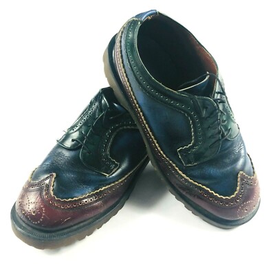 John Fluevog x Dr Martens Vintage Oxfords 1990's Red Blue