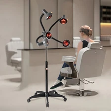 5 Heads Infrared Light Heat Therapy Red Lamp Salon Hair Perming Dyeing Styling
