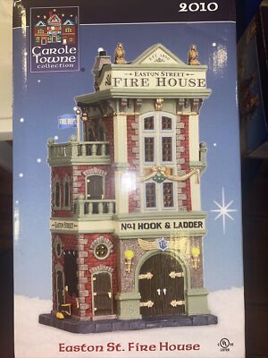 Lemax Carole Towne 2010 Easton St Fire House Christmas Village 