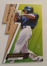 2019 Leather & Lumber Power Alley LORENZO CAIN GOLD #58/99 Made BREWERS #PA-6