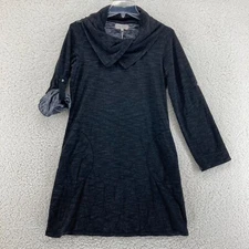 Max Studio Weekend Womens Juniors Sz Small Heathered Black Gray Jersey Dress