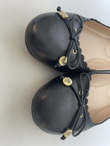 LAUREN Ralph Lauren Glennie Shoes Black Ballet Flats 5B - Picture 4 of 5