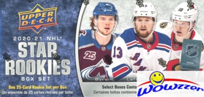 2020/21 UD Hockey 25 Card STAR ROOKIES Box Set-Alexis Lafreniere, Kaprizov RC++ 