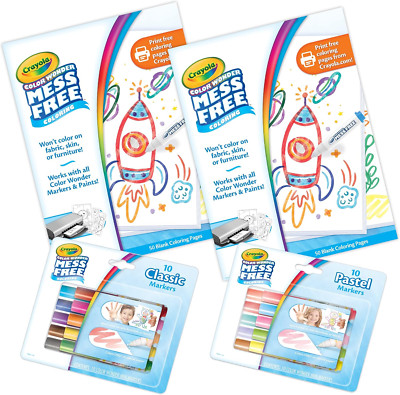 Color Wonder Mess Free Coloring Kit (120Ct), 100 Coloring Pages, 20 Mini Mark...