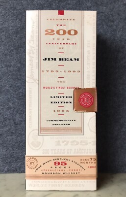 Jim Beam Whiskey 200th Anniversary 1795 - 1995 Limited Edition