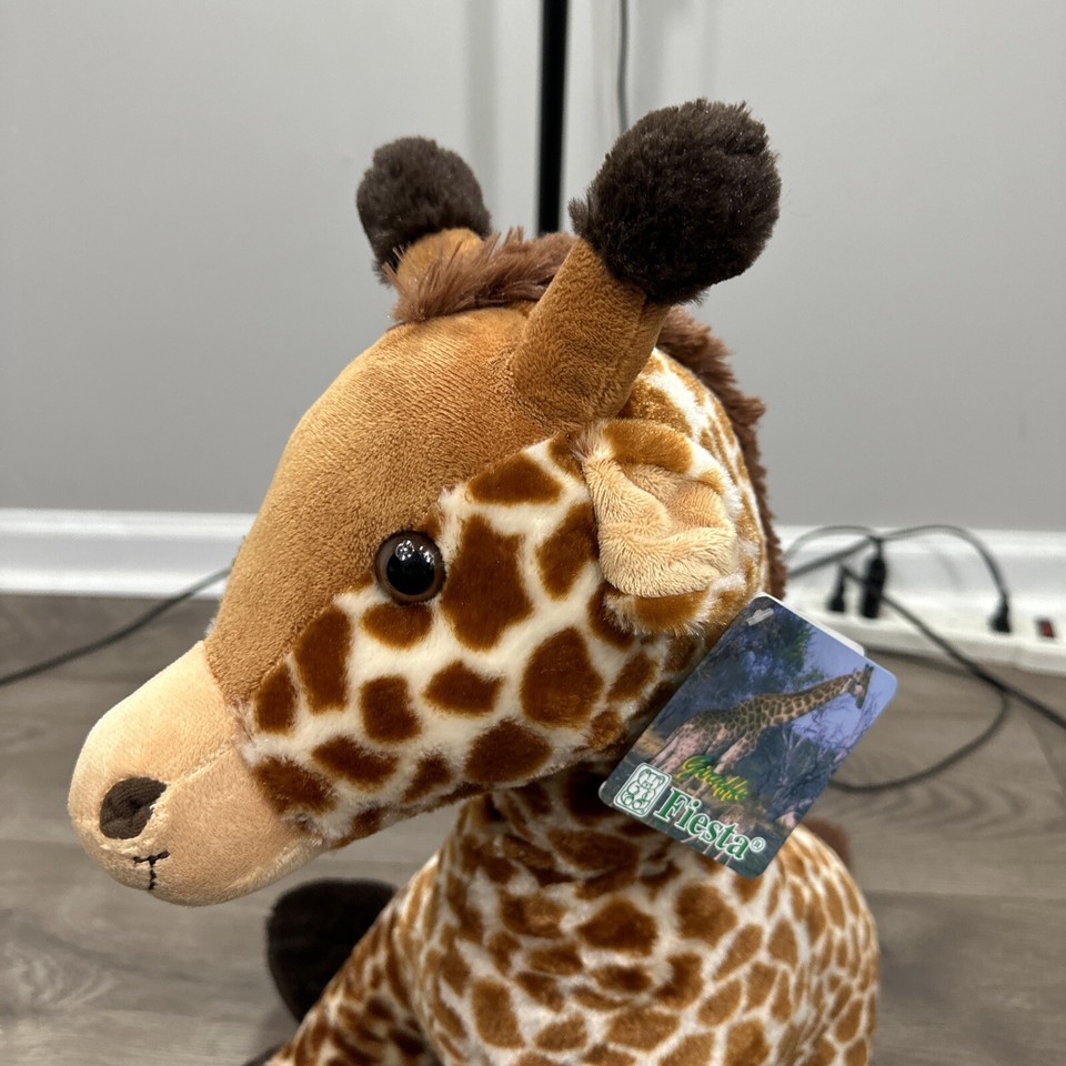 Fiesta Toy Giraffe Zoo Sitting Soft Plush Stuffed Animal Safari Nursery