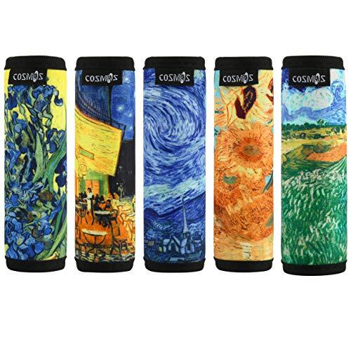 Pack of 5 Neoprene Luggage Handle Wrap Painting Patterns - VANGO (5 Pcs)