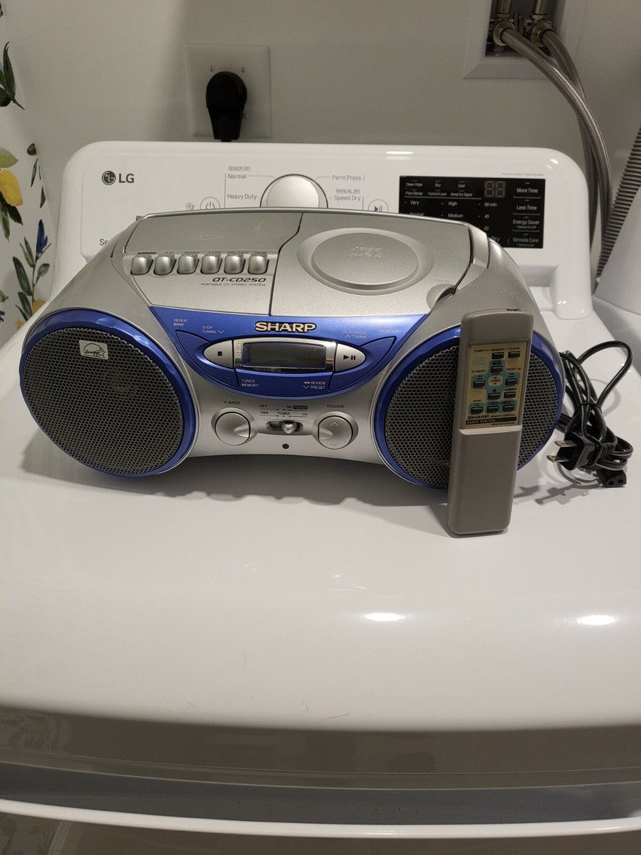 Sharp Portable CD Stereo System QT-CD250 With Remote Tested