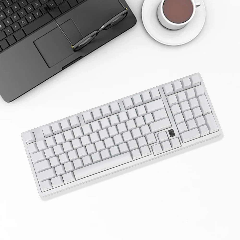 98-Key Wireless Mechanical Keyboard with 3-Mode Connectivity, Linear Switches, and RGB Backlight