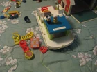 Vintage Fisher Price Little People House boat from the 1970s