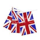 10M Union Jack Bunting Flags British Red Blue White Banners PVC Party Garland