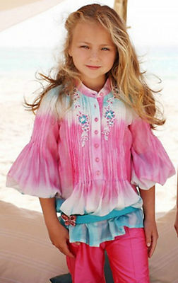 Miss Blumarine delicate tunic with embroidery size 6/116 or 8/128 New