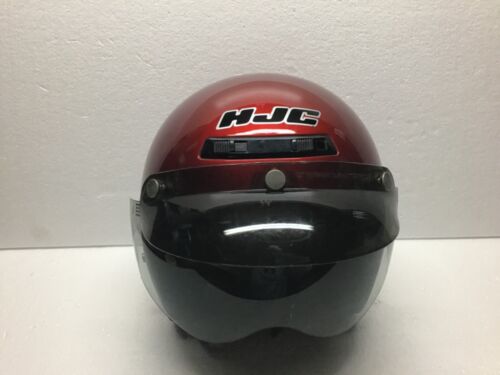 HJC Helmet CS-5 Motorcycle Helmet Gloss Red Approved DOT Size Medium, Flaw - Foto 1 di 11