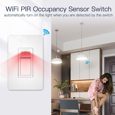 MOES WiFi Smart PIR Motion Sensor Switch – Infrared Activated Light Switch, White
